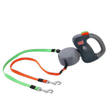 Dog retractable one tow two tow rope bidirectional pet traction device automatic retractable pet supplies
