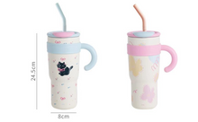 April straw insulation and cooling ice cream cup, large capacity water cup, giant cup, children's ton, kettle ton, birthday gift