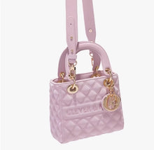 Official website Little C&K Pink Diamond Grid Daifei Bag for Girls' Birthday Gift 2024 New Light Luxury Handbag Crossbody Bag