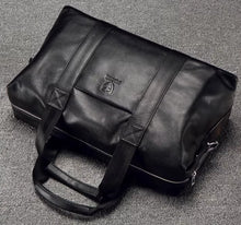 Feige Men's Genuine Leather Travel Bag Handbag, Men's Business Travel Backpack, Large Capacity Luggage Bag, Cow Leather Bag, Men's Style