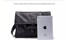 Cold beast shoulder bag, men's leather casual crossbody bag, hand-held men's bag, horizontal style, large capacity cowhide men's bag, trendy brand