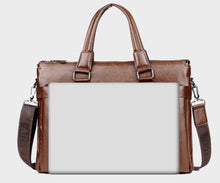 Binli Kangaroo Men's Handbag, Genuine Leather Crossbody Bag, Men's Business briefcase, Horizontal Leather Shoulder Casual Backpack