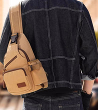 Sports and leisure men's handbag, chest bag, trendy brand single shoulder crossbody backpack, multifunctional canvas small bag, trendy waist bag for men