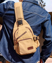 Sports and leisure men's handbag, chest bag, trendy brand single shoulder crossbody backpack, multifunctional canvas small bag, trendy waist bag for men