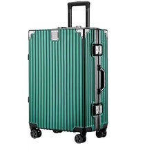 Luggage, travel box, aluminum frame, 20 pull rod box, universal wheels, 24 female and male students, 26 durable password, 28 inch leather box