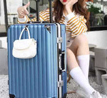 Korean version luggage, female suitcase, male student travel suitcase, universal wheel leather box, large capacity password box, aluminum frame design