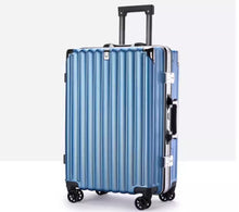 Korean version luggage, female suitcase, male student travel suitcase, universal wheel leather box, large capacity password box, aluminum frame design
