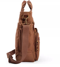 Postman bag, men's laptop bag, multifunctional briefcase, business shoulder bag, canvas crossbody, large capacity backpack