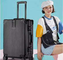 Big mouthed monkey aluminum frame suitcase, small 20 inch internet famous travel suitcase, female and male students 24 suitcases, password leather suitcase