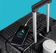 Big mouthed monkey aluminum frame suitcase, small 20 inch internet famous travel suitcase, female and male students 24 suitcases, password leather suitcase