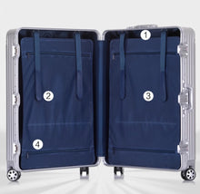 All aluminum magnesium alloy suitcase with universal wheels, men's luggage, women's boarding case, 24 inch password box, leather box, travel suitcase