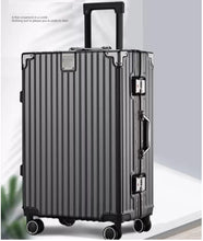 Sturdy luggage with aluminum frame, 20 male and female student swivel wheels, 24 boarding luggage, password leather box, 26
