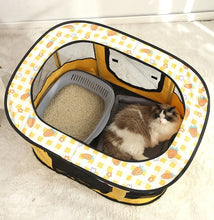 Pet Deduo Cat Delivery Room Closed Cat Nest Isolation Fence Dog Delivery Bed Cat Pregnancy Breeding Nest Fertility Box Foldable Yellow Medium