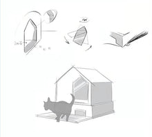 Fully enclosed cat litter box, drawer style oversized house, cat toilet for kittens, splash proof cat litter box, anti sand equipment