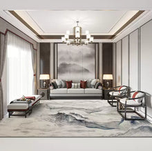 Juhua New Chinese Carpet Living Room Luxury Light Luxury Simple Bedroom Chinese Villa Ink Landscape Painting Sofa Carpet