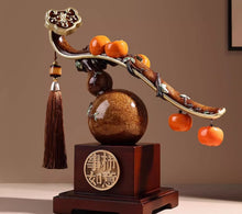 New Chinese style persimmons, everything goes smoothly. Persimmon ornaments, gourds, living room moving gifts, decorations, housewarming gifts