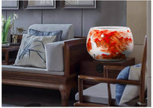 Jingdezhen ceramics are at the forefront of success, gathering treasure pots and ornaments, Chinese home decor, living room entrance, fish tank ornaments