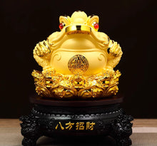 Eight way Wealth Attraction Golden Toad Ornament Three legged Golden Cicada Office Front Desk Decoration Store Cashier Opening Gift