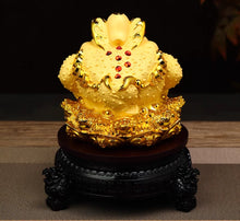 Eight way Wealth Attraction Golden Toad Ornament Three legged Golden Cicada Office Front Desk Decoration Store Cashier Opening Gift