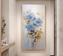 Hand drawn oil painting, abstract hallway, entrance hall decoration painting, artistic sense of luxury, light luxury hallway hanging painting, modern simplicity