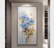 Hand drawn oil painting, abstract hallway, entrance hall decoration painting, artistic sense of luxury, light luxury hallway hanging painting, modern simplicity