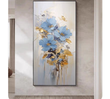 Hand drawn oil painting, abstract hallway, entrance hall decoration painting, artistic sense of luxury, light luxury hallway hanging painting, modern simplicity
