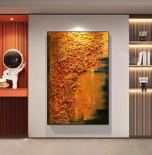 Hand drawn abstract three-dimensional oil painting, entrance entrance entrance texture hanging painting, modern minimalist living room sofa background wall decoration painting