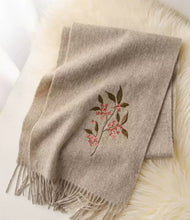 Woolen scarf for women, autumn and winter cashmere gift for mothers, scarf for middle-aged and elderly people, grandmother and elders gift box