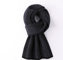 Ordos City Men's 100% Pure Cashmere Scarf Thickened Warm Autumn and Winter Versatile Knitted Neck High end