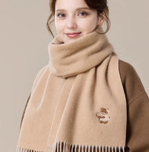 Jiumu Pure Wool Scarf Women's Autumn and Winter Thickened Warm Cute Rabbit Girlfriend Birthday Gift Neck Shawl Gift Box