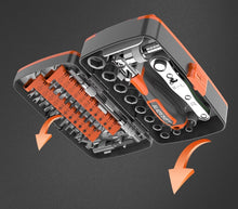 Ratchet screwdriver set, socket wrench tool, motorcycle on-board maintenance multifunctional combination toolbox package