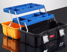 Delixi Toolbox Set Home Industrial Multi functional Car Electrician Storage Box Hardware Folding Three Layer