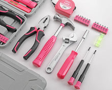 Hisspec Home Toolbox Hardware Wrench Screwdriver Pliers Daily Home Multi functional Repair Pink Set