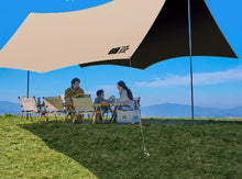 Explorer's black rubber canopy tent, outdoor equipment, camping tables and chairs, camping six piece set, no need to build sun protection and sunshade shed