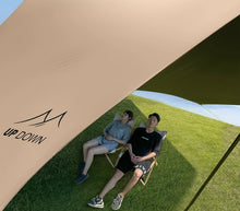 Updown Black Rubber Tent Outdoor Large Sunscreen Coating Picnic Full Set Camping Equipment Rain proof Sunshade Shed