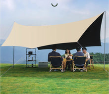 Outdoor vinyl canopy tent camping sunshade camping large picnic sun protection butterfly shaped portable simple hexagonal