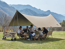 Naturehike Nuke flush gable roof titanium black glue canopy tent outdoor camping equipment silver coated hexagonal sunshade