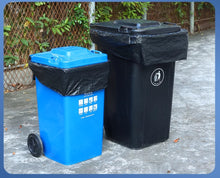 Extra large garbage bags, heavy-duty, black, 30L for trash bins, extra large size for household use, 60L plastic bags for commercial or industrial use.