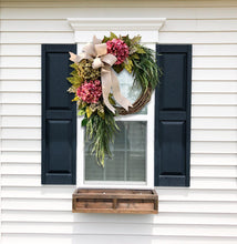 🎄Farmhouse pink hydrangea wreath - Rustic home decor