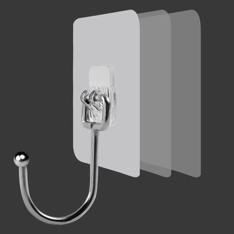 Stainless Steel Large Sticky Hook Sticker Can Withstand 30 Catties Wei