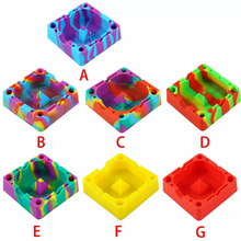 high quality square silicone ashtray travel portable ashtray wholesale custom ashtray color