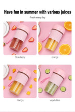 USB 300ml Portable Smart Juicer Home Rechargeable Mini Blender Juicer Cup Double Click Portable Electric Mixer Juice Extractor