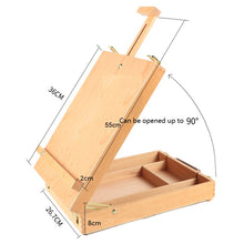 Beech wood painting box for sketching, hand-held wooden convenient painting toolbox, watercolor, watercolor, watercolor, oil painting box, pigment box storage
