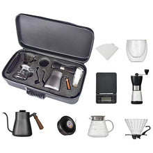 Travel hand brewed coffee pot storage set, hand brewed coffee gift box, timing electronic scale, stainless steel hand brewed pot