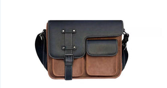 Men's crossbody bag, casual functional shoulder bag, men's trendy leather bag, side backpack, men's large capacity single shoulder mailman bag