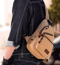 Sports and leisure men's handbag, chest bag, trendy brand single shoulder crossbody backpack, multifunctional canvas small bag, trendy waist bag for men