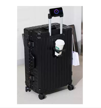 Sturdy luggage with aluminum frame, 20 male and female student swivel wheels, 24 boarding luggage, password leather box, 26