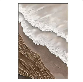 Wave pure hand-painted living room sofa background wall hanging painting abstract texture sense entrance decoration painting large floor mural