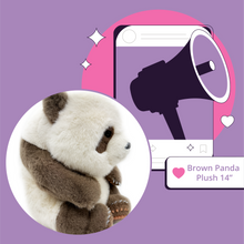 Brown Panda Plush - Limited Release - 14"