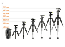 Portable aluminum alloy mini desktop tripod for climbing stairs, mirrorless shooting, DSLR camera, mobile live streaming, using stand